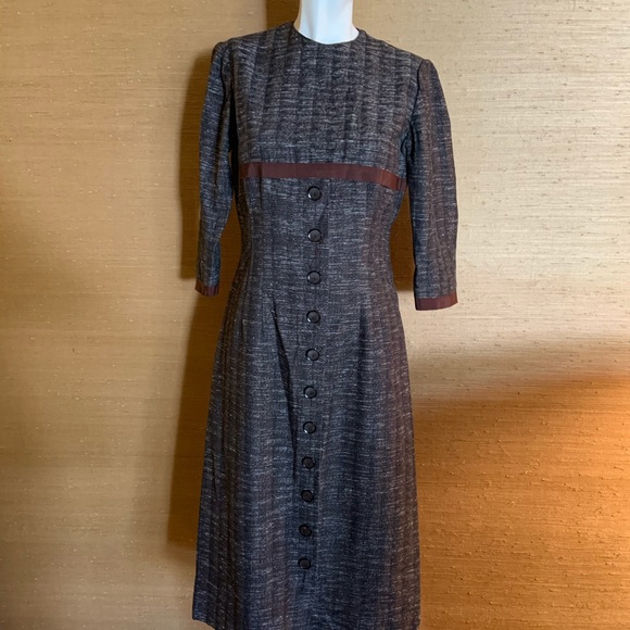Vintage 1950s George Hess wiggle dress - Picture 3 of 14